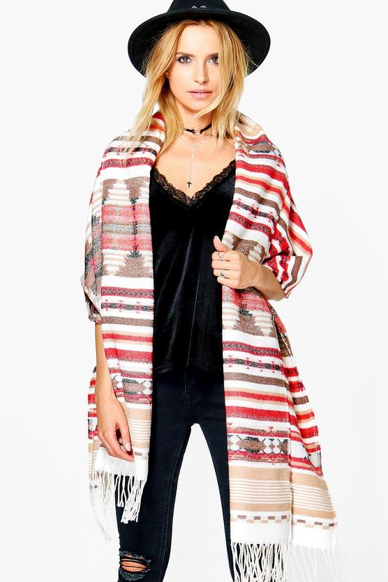 Edie Aztec Pattern Cape